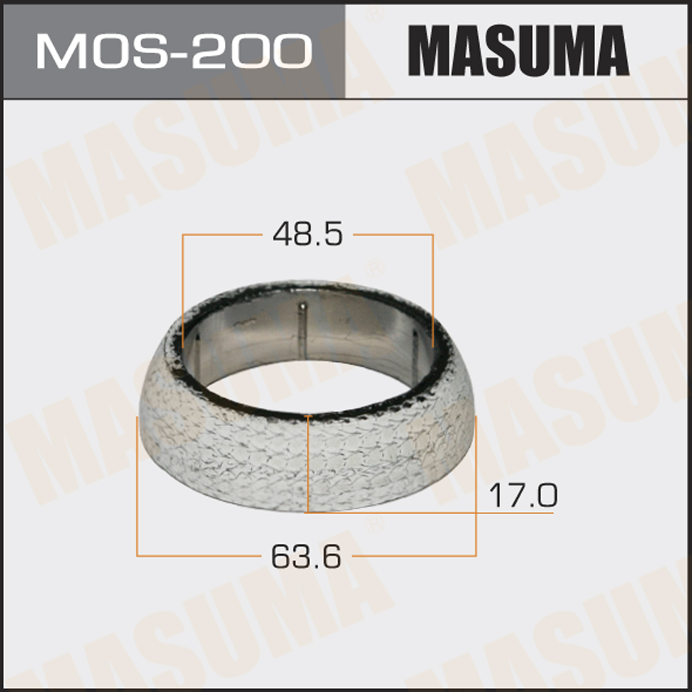 Кольцо глушителя 48.5 x 63.6 x 17 Masuma MOS200