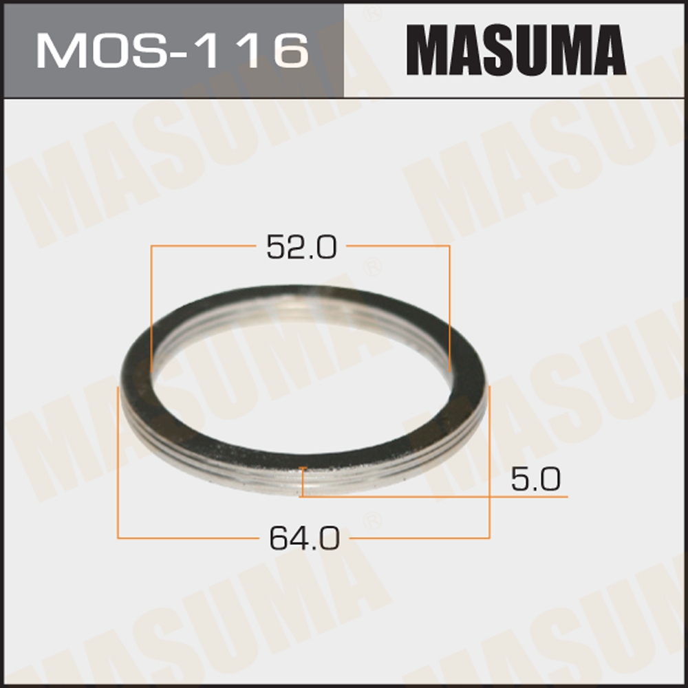 Кольцо глушителя 52 х 64 Masuma MOS116