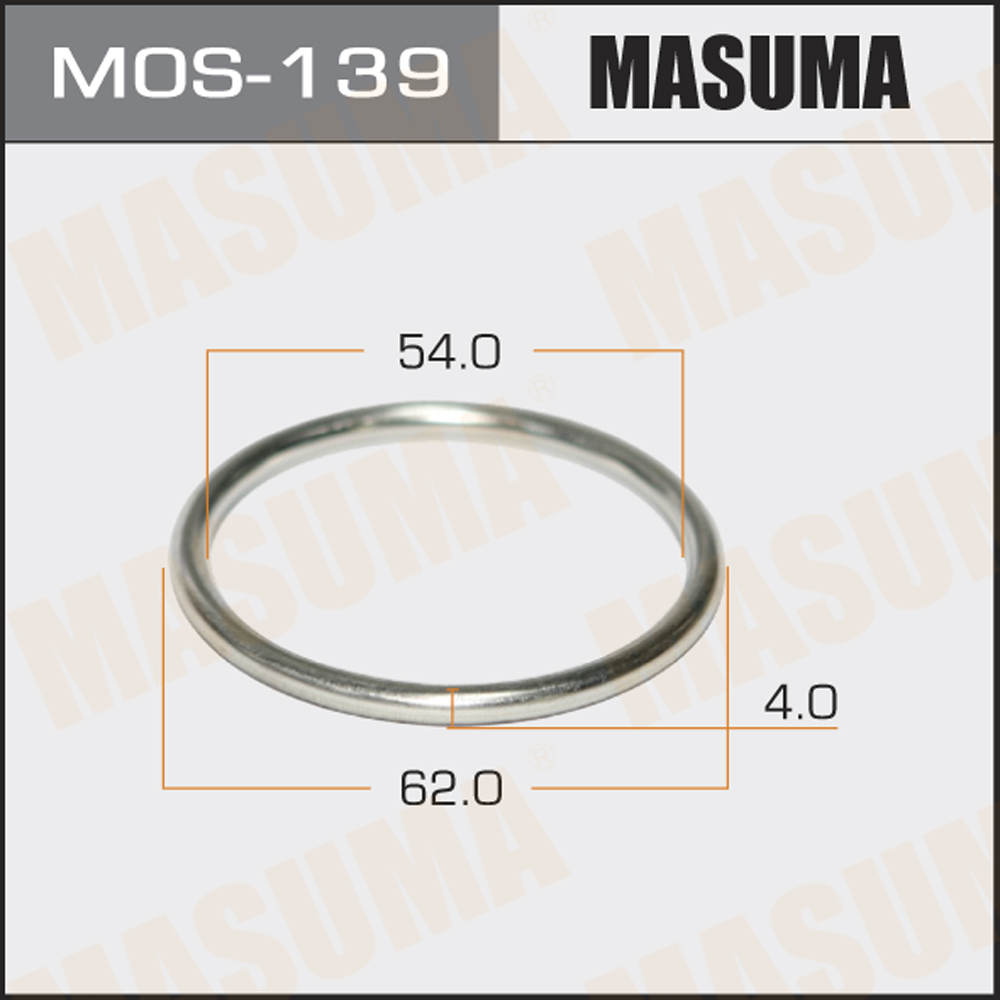 Кольцо глушителя 54.5 x 62.8 металлическое Masuma MOS139