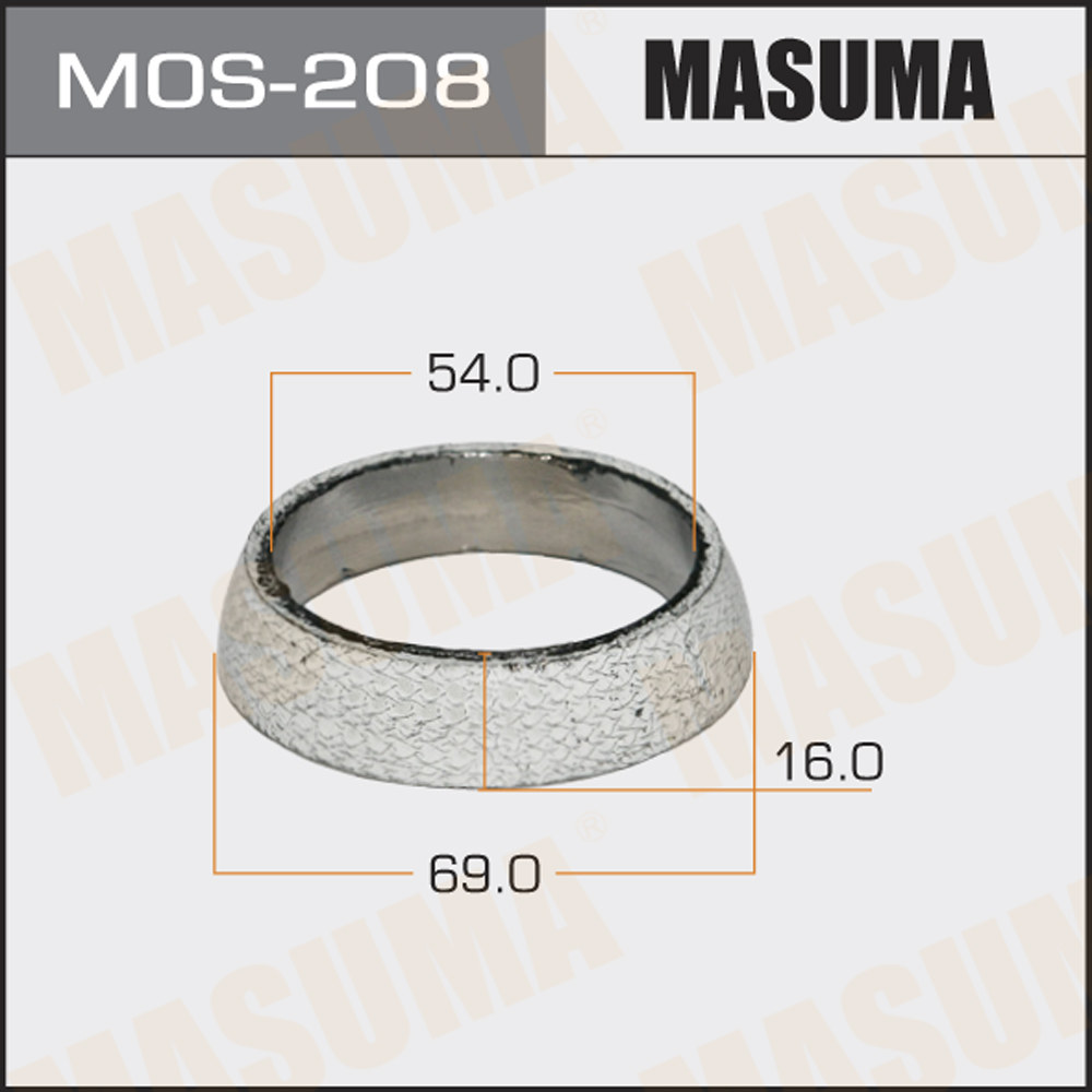 Кольцо глушителя 54 x 69 x 16 Masuma MOS208