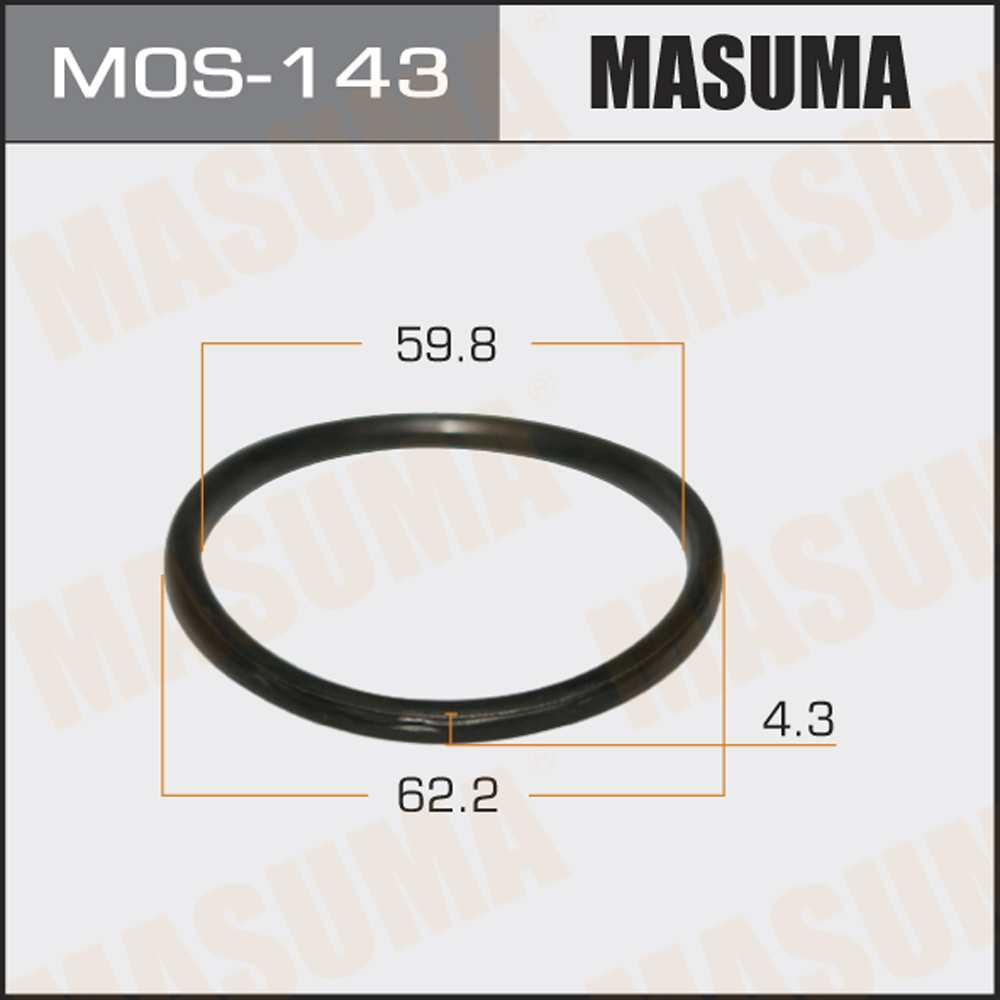 Кольцо глушителя 60 x 69.5 x 4.3 металлическое Masuma MOS143