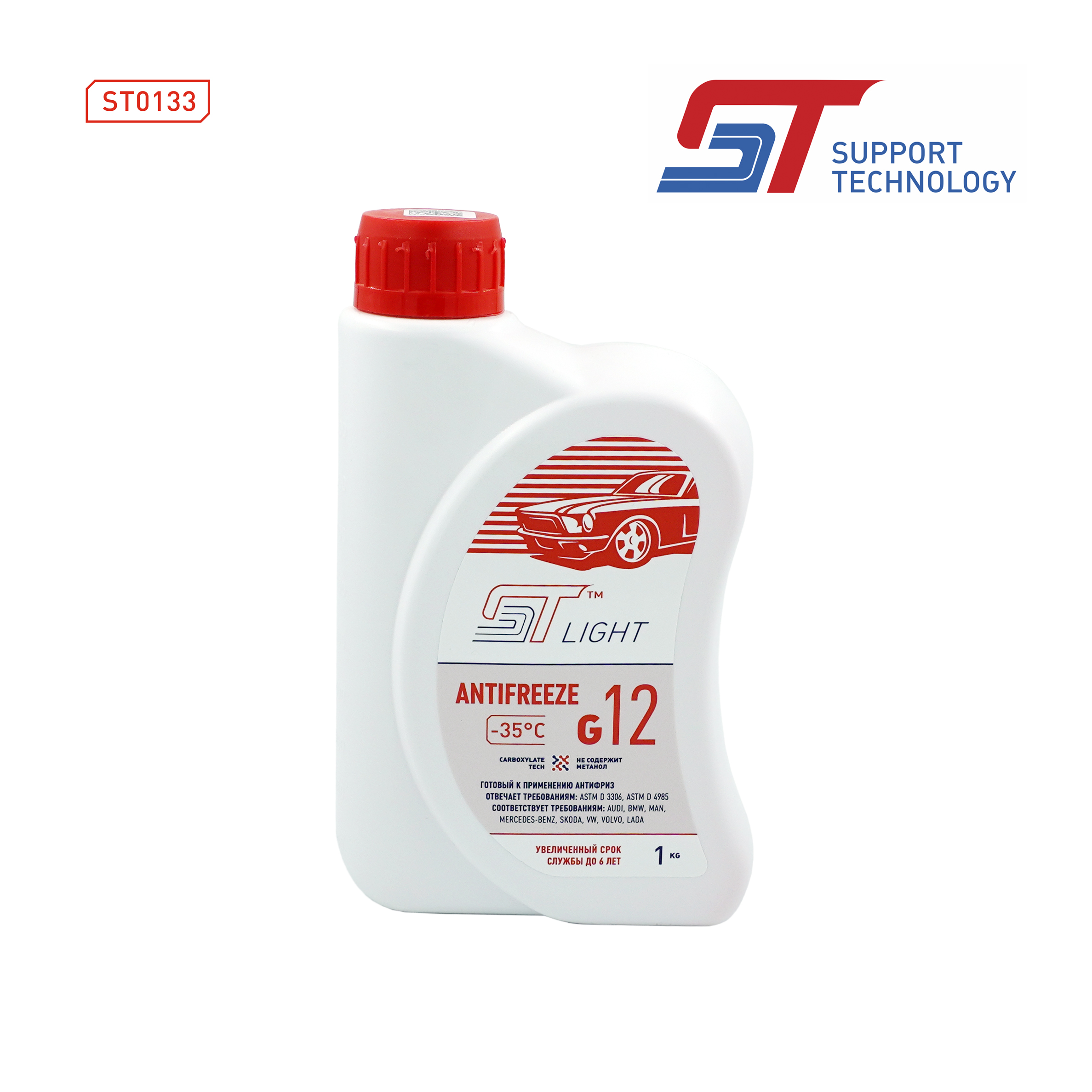 Антифриз ST LIGHT красный G12 (-35) 1 кг
