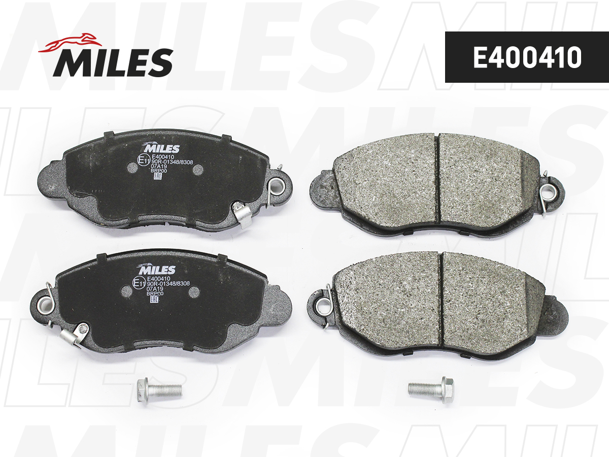Колодки тормозные MILES Low-metallic FORD TRANSIT 00-06 передние с индикат.износа