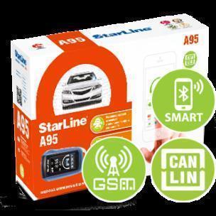 Автосигнализация Star Line A95 BT автозапуск, Can-Lin, GSM (3 sim), телематика