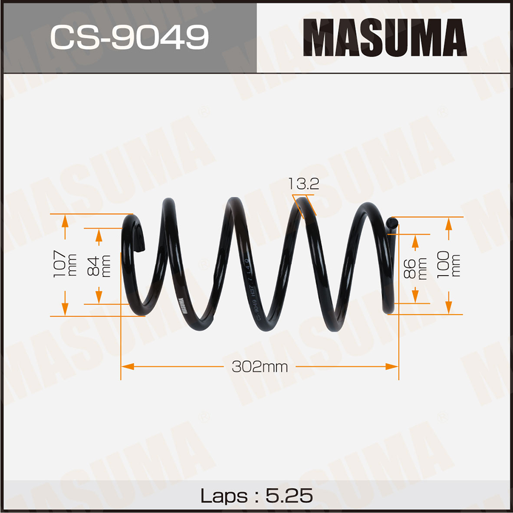 Пружина подвески SKODA OCTAVIA04-13 передняя Masuma