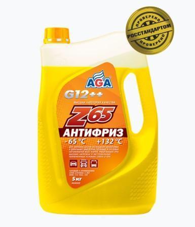 Антифриз AGA желтый -65С/+132С готовый 5 л AGA043Z
