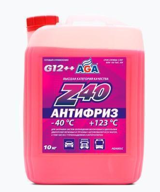 Антифриз AGA красный -40С/+123С готовый 10 л AGA003Z