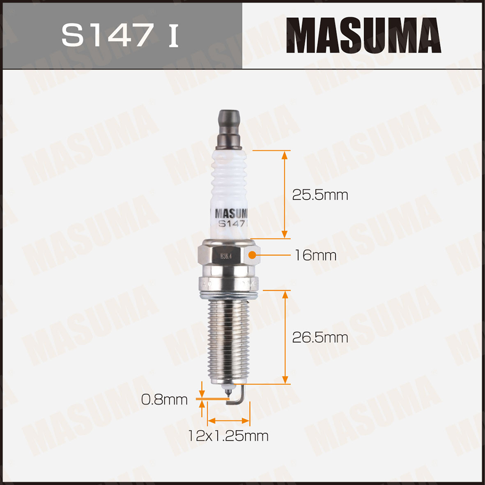 Свеча зажигания Masuma S147I Iridium (LKR6AIX)