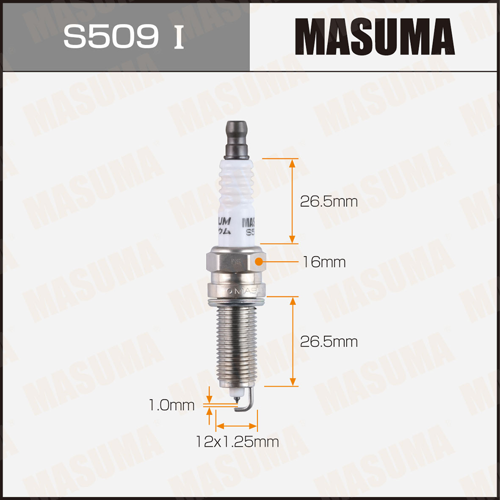 Свеча зажигания Masuma S509I Iridium (SILZKR6B10E)