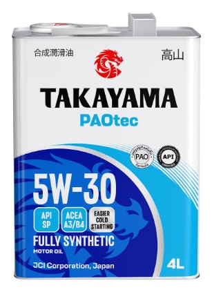 Масло моторное Takayama 5W-30 PAOtec A3/B4 SP синтетическое 4л (металл)