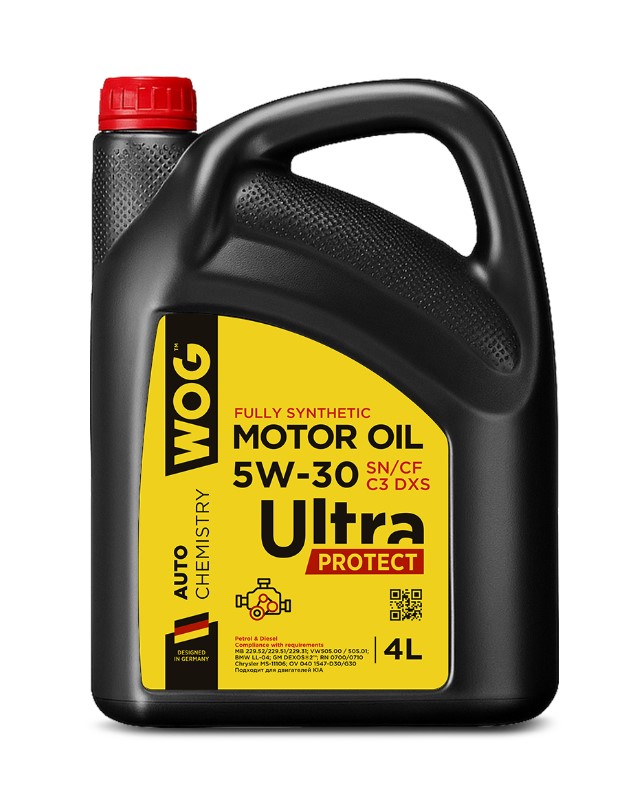 Масло моторное WOG 5W-30 Ultra Protect SN/CF C3 DXS синтетическое4 л