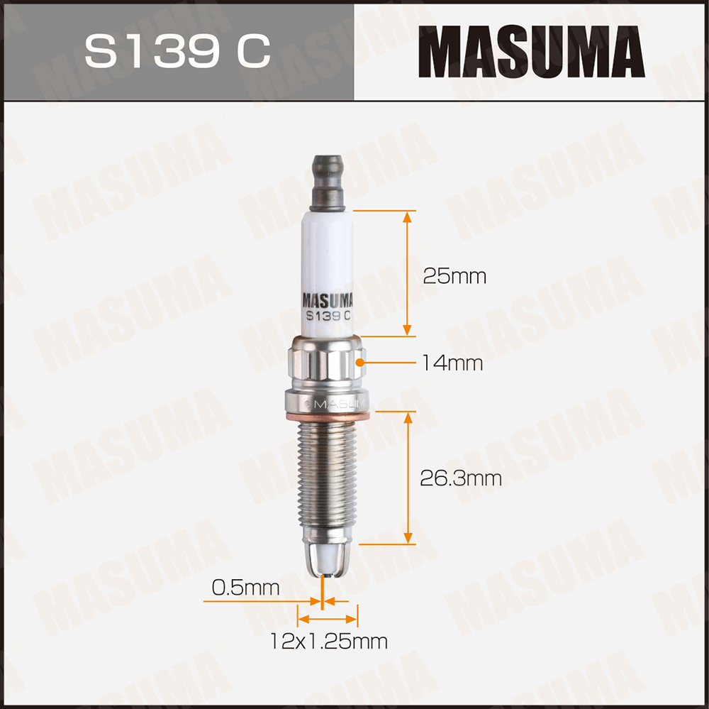 Свеча зажигания Masuma S139C Nickel ZKBR7A-HTU