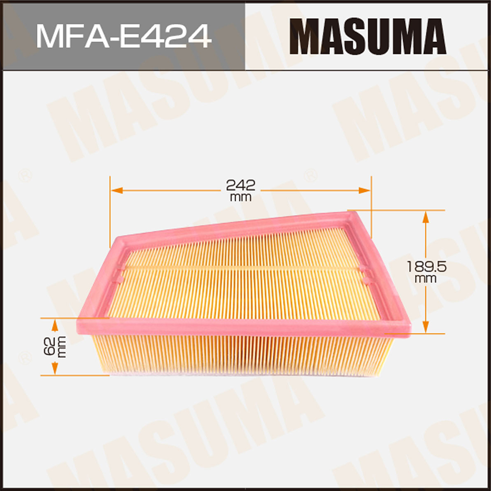 Фильтр воздушный Renault Megane III 08-, Fluence 09-, Scenic III 09- (1.6 16V K4M) Masuma