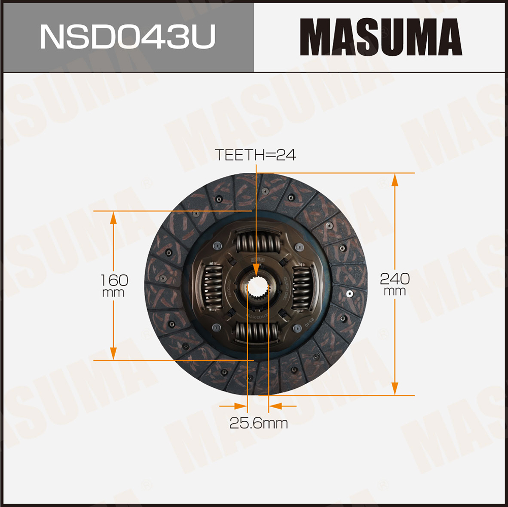 Диск сцепления 240 x 160 x 24 x 25.6 Masuma