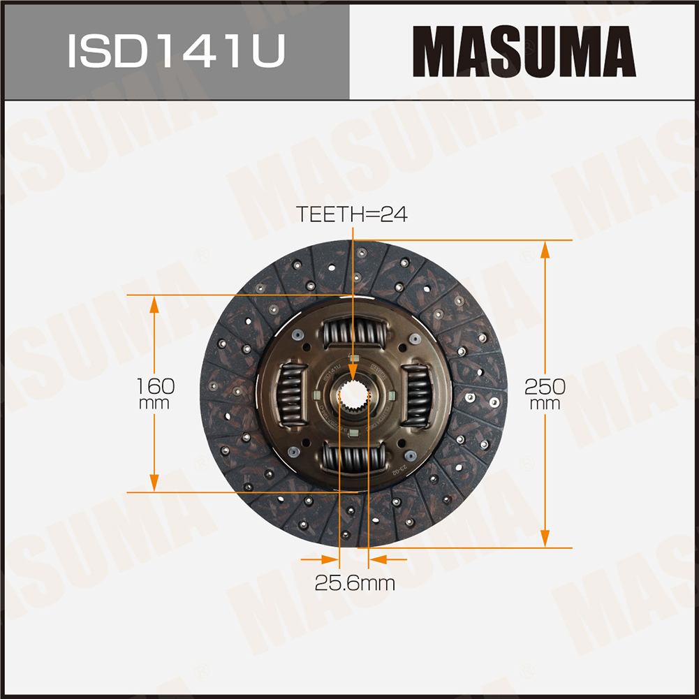 Диск сцепления 250 x 160 x 24 x 25.6 Masuma