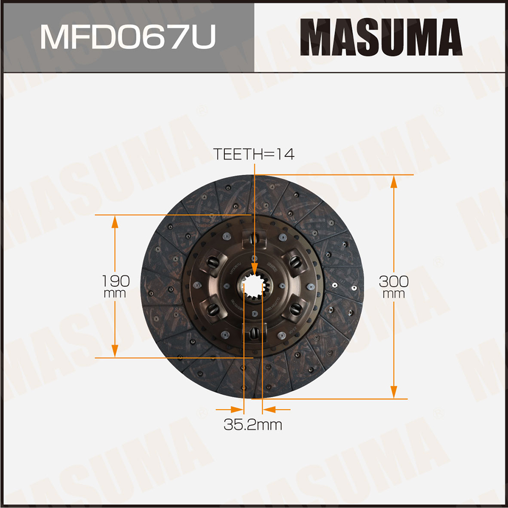Диск сцепления 300 x 190 x 14 x 35.2 Masuma