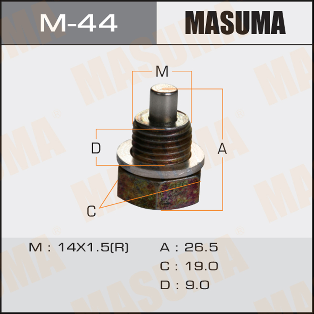 Болт слива масла М14x1,5 с магнитом Mazda Masuma