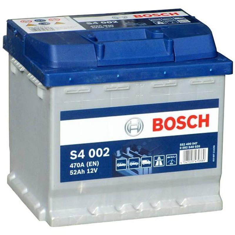 Аккумулятор Bosch S4 52 А/ч о.п ток 470 207х175х190