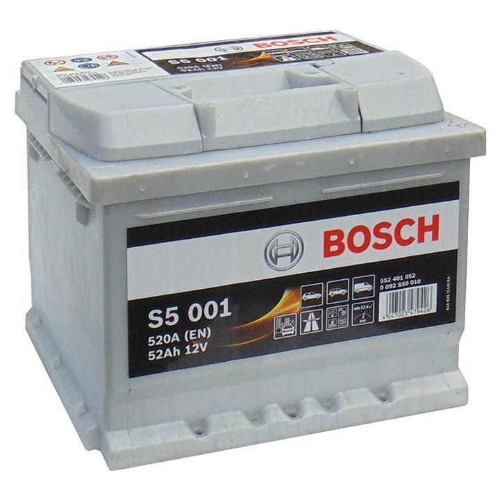 Аккумулятор Bosch S5 52 А/ч о.п ток 520 207 х 175 х 175 низкий