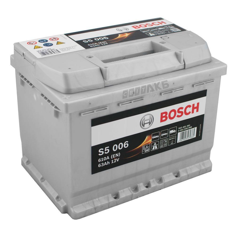 Аккумулятор Bosch S5 63 А/ч п.п ток 610 242 х 175 х 190