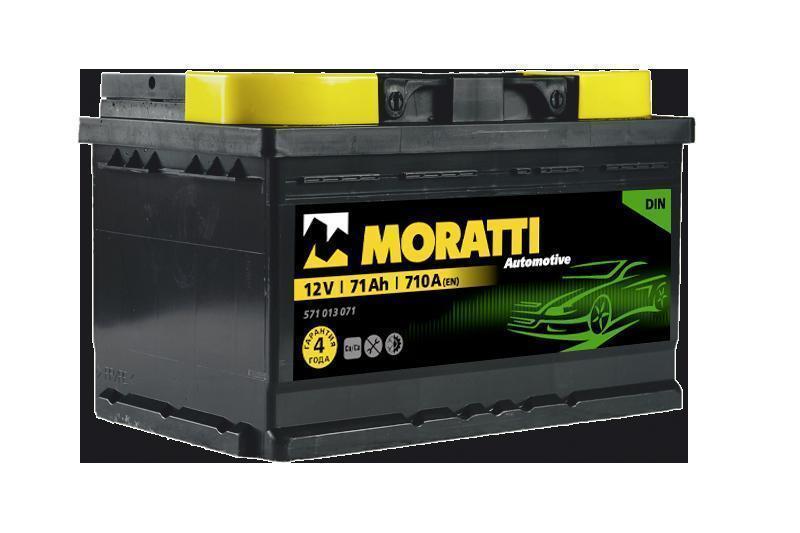 Аккумулятор Moratti 71 А/ч о.п. ток 710 278 х 175 х 175 низкий