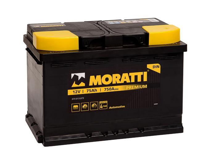 Аккумулятор Moratti 75 А/ч о.п. ток 750 278 х 175 х 190