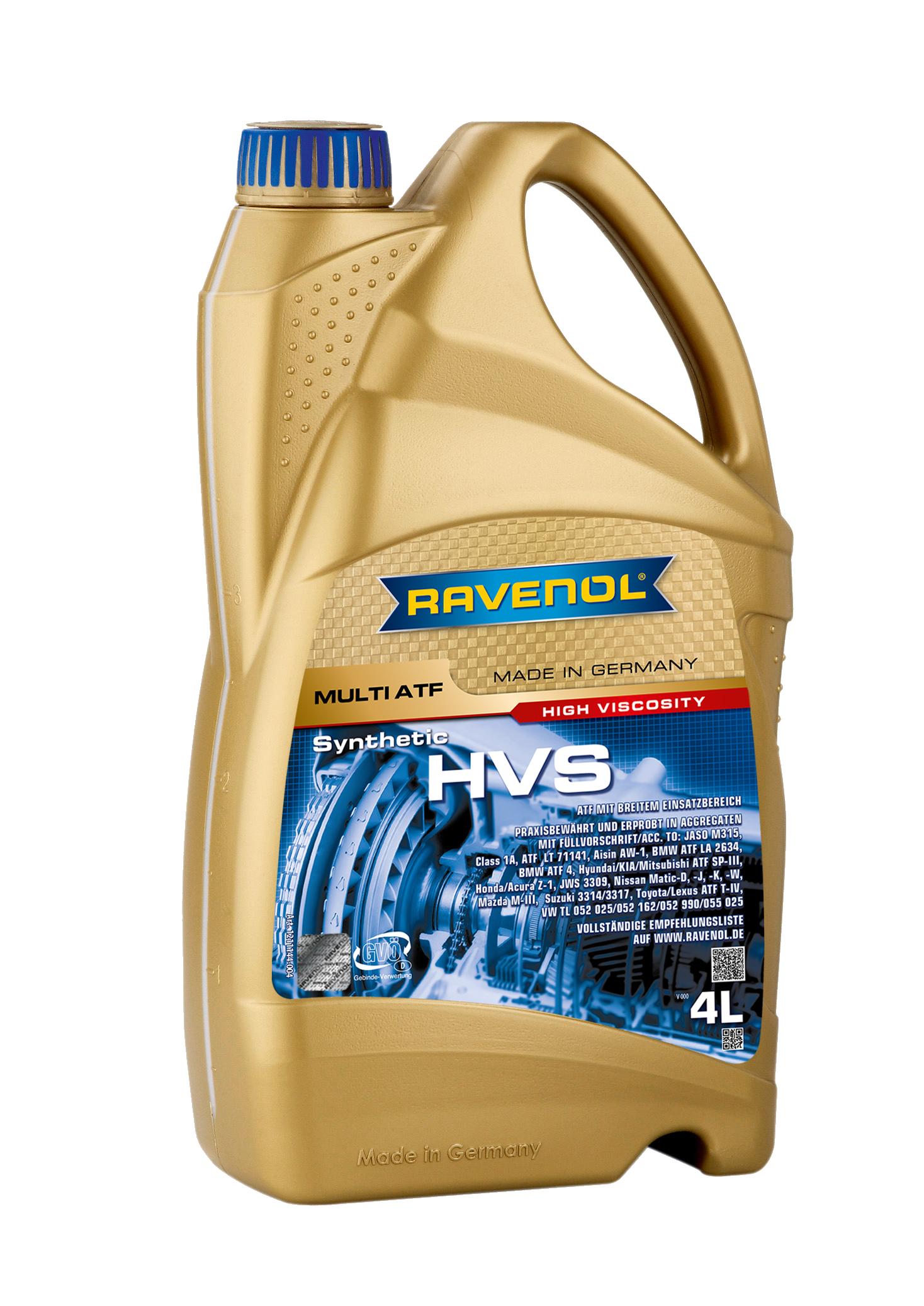Масло трансмиссионное Ravenol Multi ATF HVS Fluid Dexron синтетическое 4л