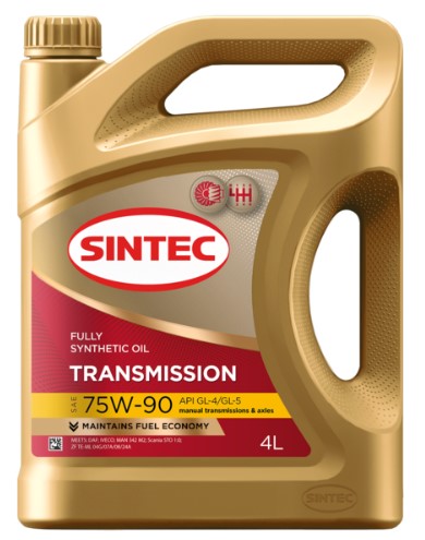 Масло трансмиссионное Sintec трансмиссионное 75W-90 GL-4/GL-5 4л / 75W90