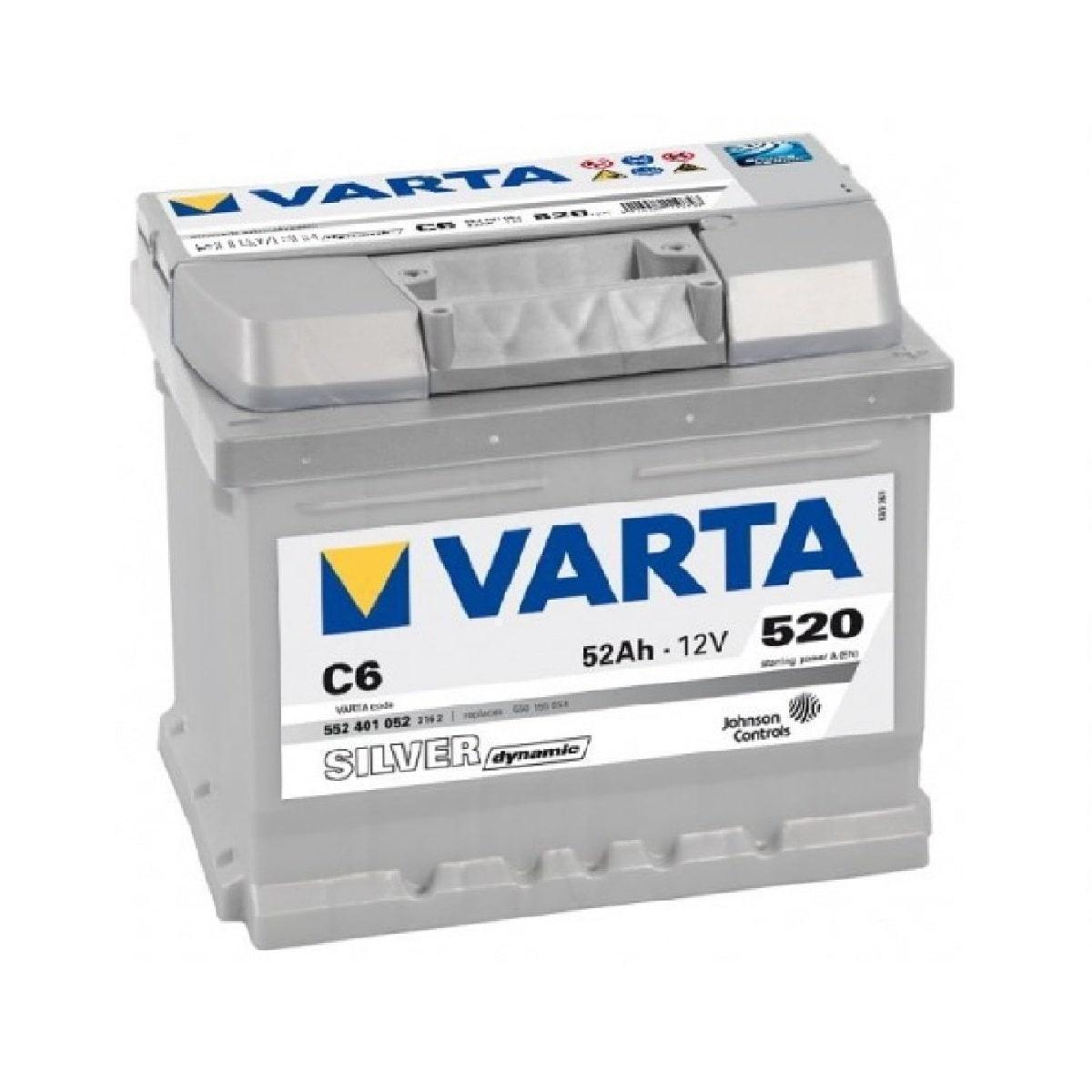 Аккумулятор Varta SilverDn 52 А/ч о.п. ток 520 207 х 172 х 172