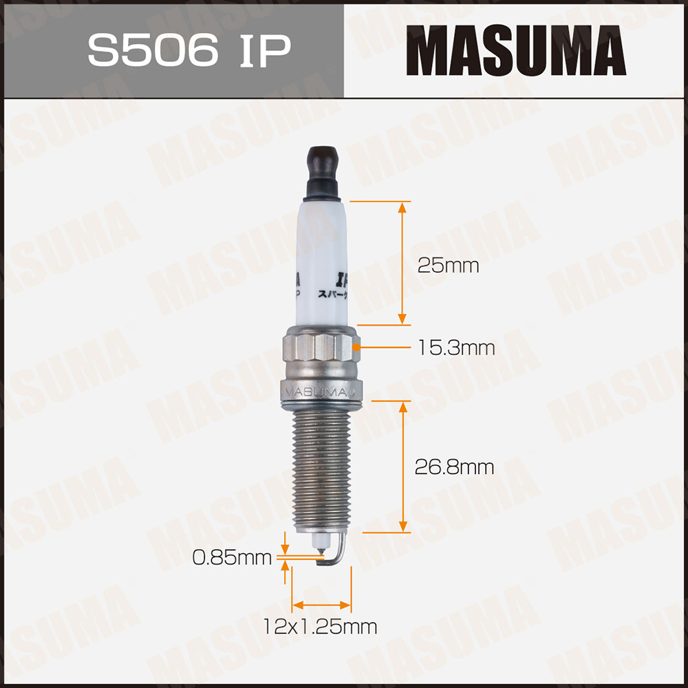 Свеча зажигания Masuma S506IP Iridium + Platinum ILZKBR7B8DG (95770)
