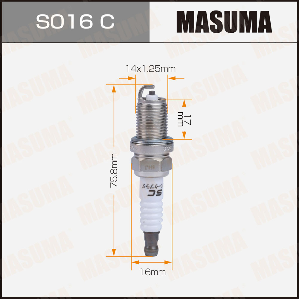 Свеча зажигания Masuma S016C Nickel BKR5ES-11 Hyundai Accent (ТагАЗ) 00- 1.5i/1.6i/Getz 02- 1.1i/1.3i/1.6i