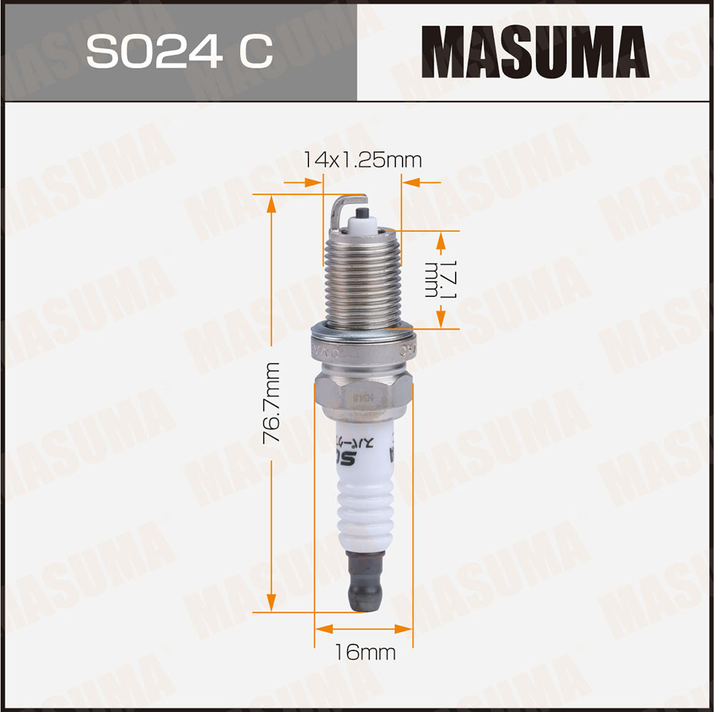 Свеча зажигания Masuma S024C Nickel BKR6EY-11(4368)