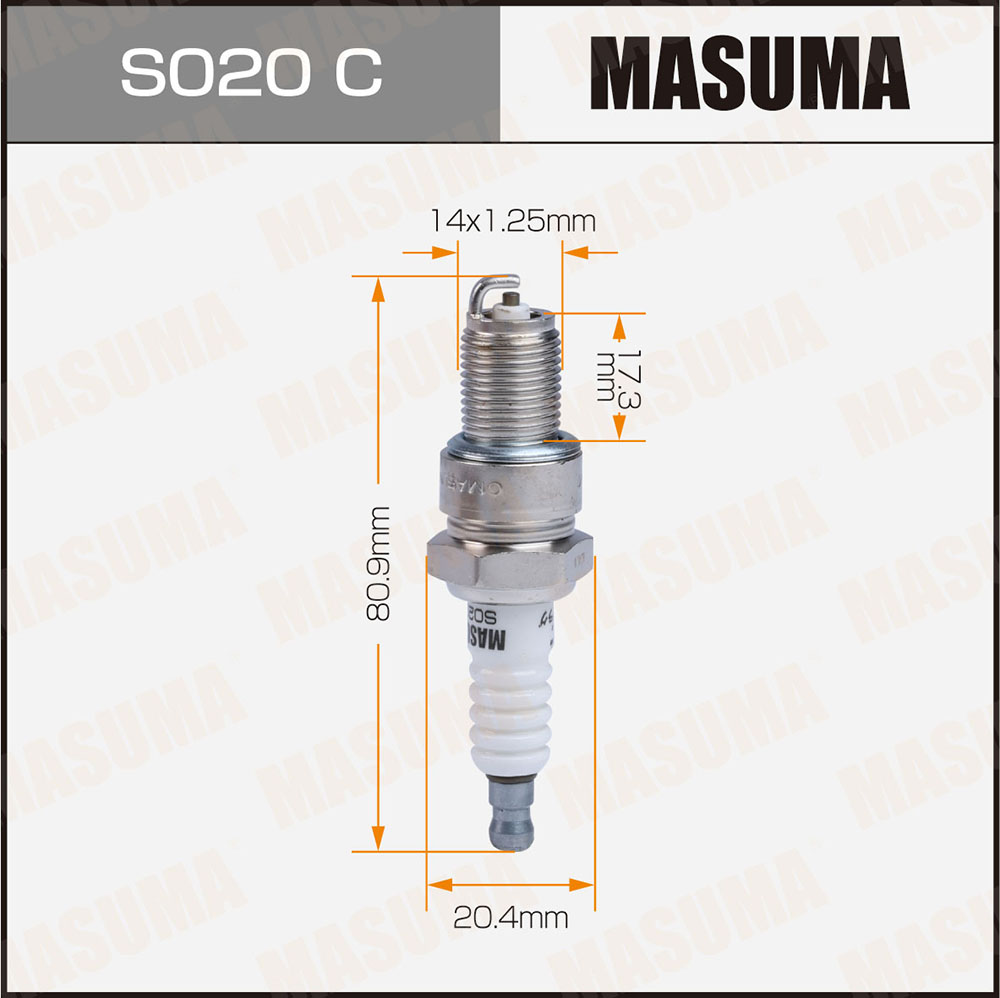 Свеча зажигания Masuma S020C Nickel BP6ES (7811)