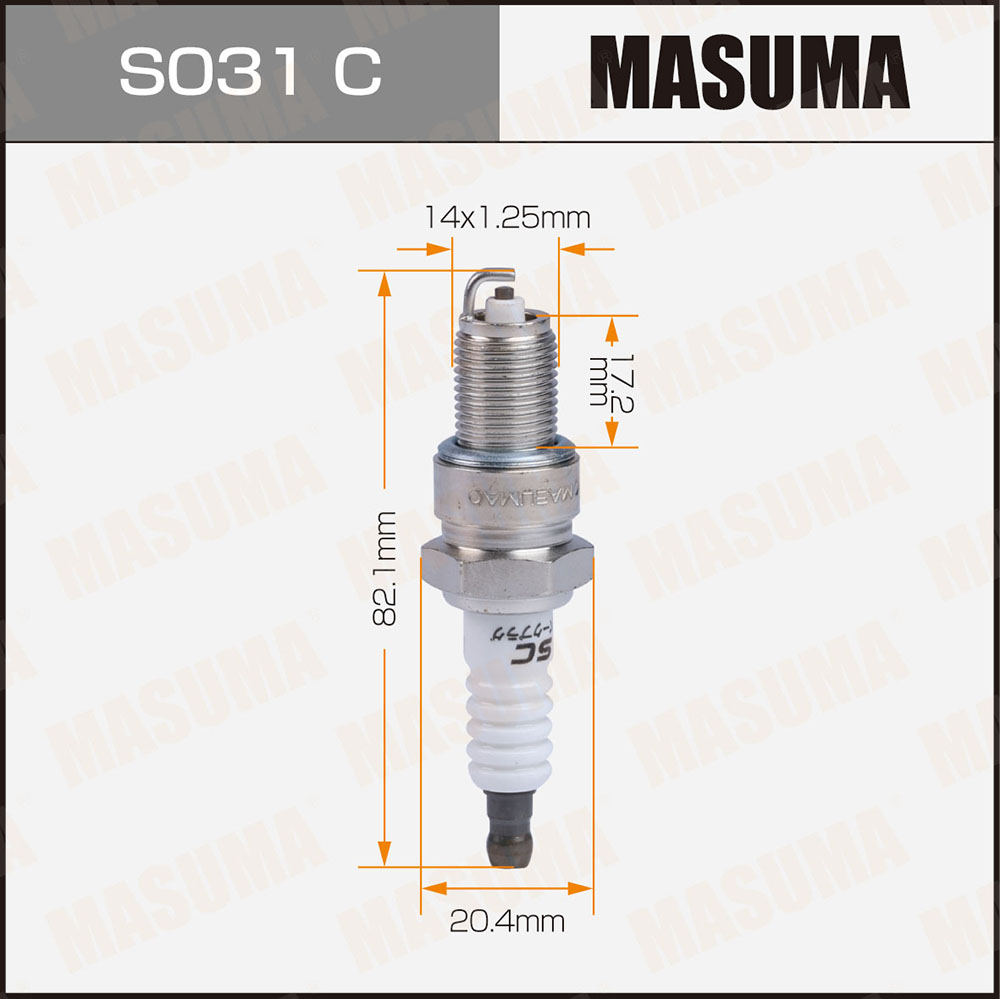 Свеча зажигания Masuma S031C Nickel BPR5EY-11 (3028) Spark 05-10, Daewoo Matiz All 08-1.0L, Aveo (72 л.с.)