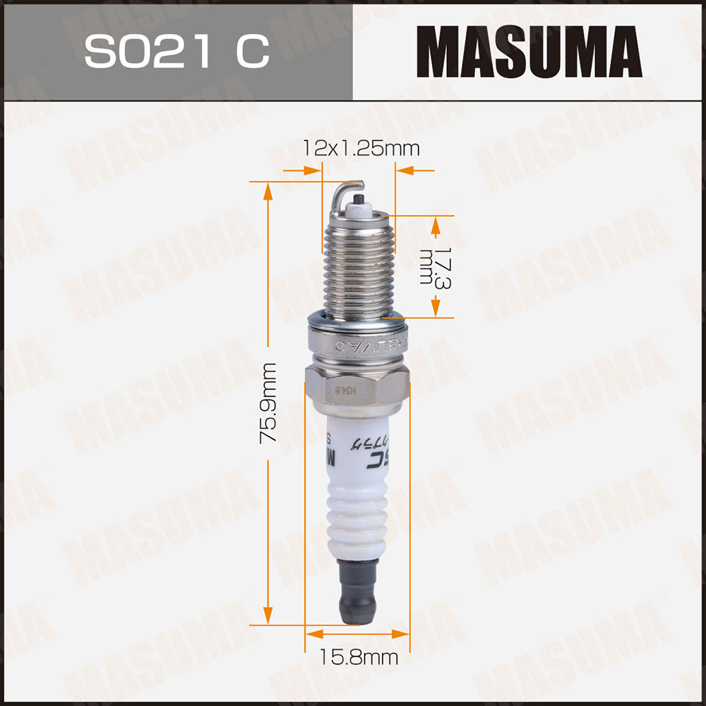 Свеча зажигания Masuma S021C Nickel DCPR7E