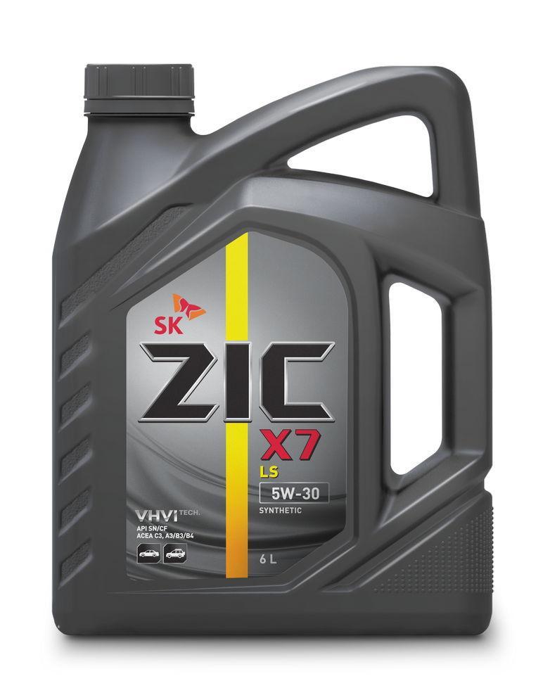 Масло моторное ZIC 5W-30 X7 LS SN C3 синтетическое 6л 229.51 LL-04 dexos2 LOW SAPS / 5W30