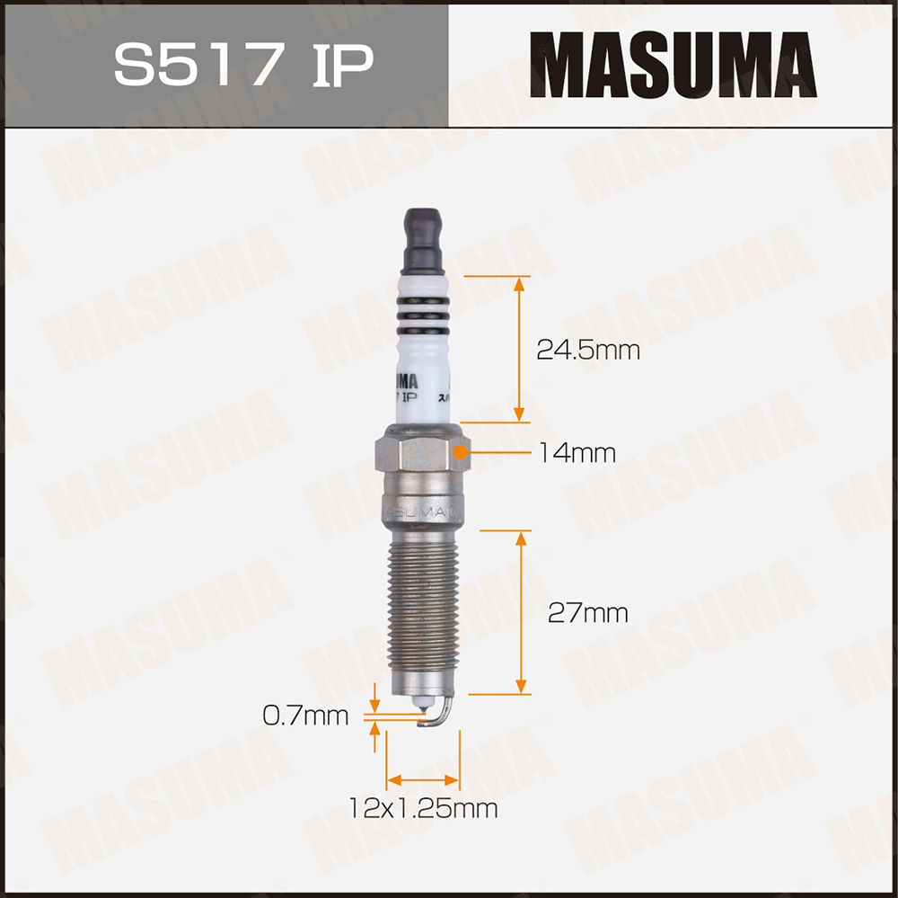 Свеча зажигания Masuma Iridium + Platinum (ILZNAR8A7G)