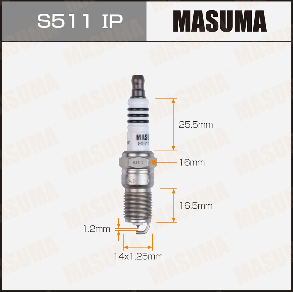Свеча зажигания Masuma S511IP Iridium + Platinum ITR6F13 (4477)