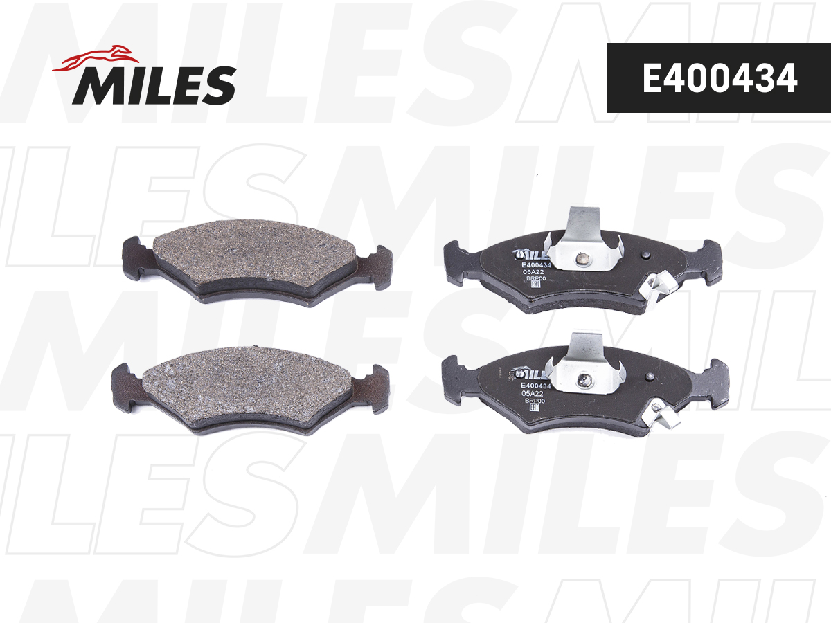 Колодки тормозные Kia Sephia, Shuma 1.5-1.8 95- передние Low-metallic Miles