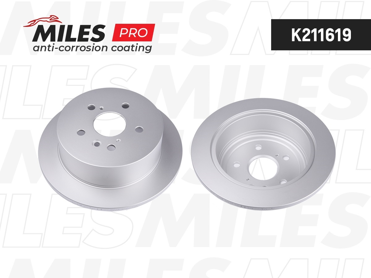 Диск тормозной Miles PRO (антикоррозийное покрытие) LEXUS RX330/350 03- зад
