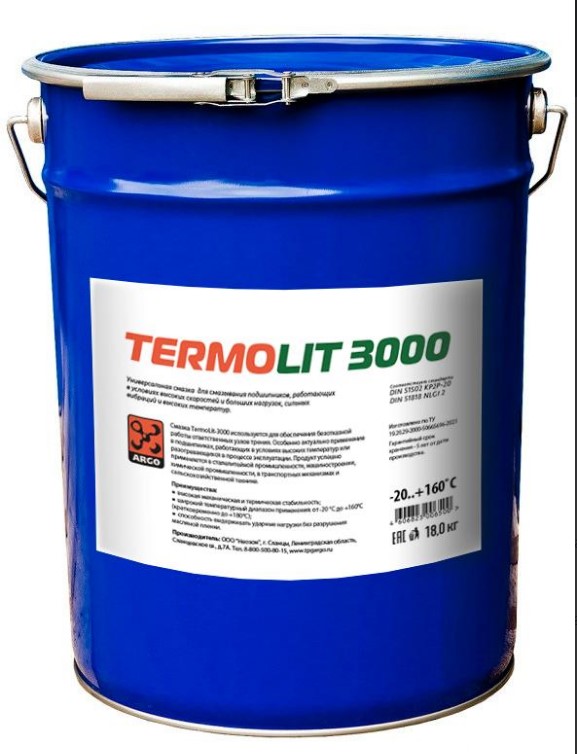 Смазка индустриальная ARGO TermoLit 3000 EP2 18 кг ARGO 2012018 | цена за 1 шт