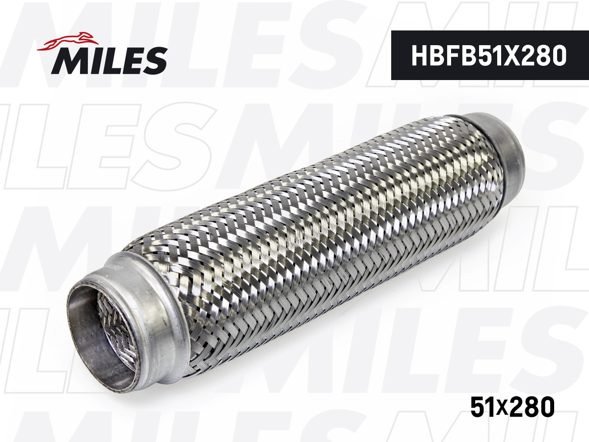 Гофра глушителя 51 x 280 Miles внутреннее плетение