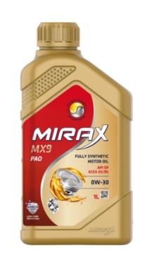 Масло моторное Mirax MX9 5W-30 API SP, ACEA A5/B5, синтетическое 1л / 5W30