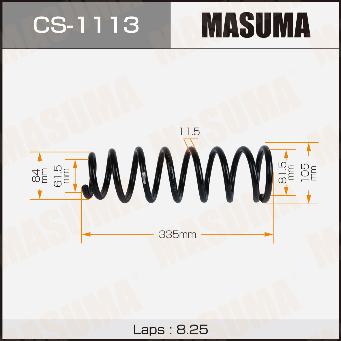 Пружина подвески Toyota PRIUS / NHW20 задняя Masuma