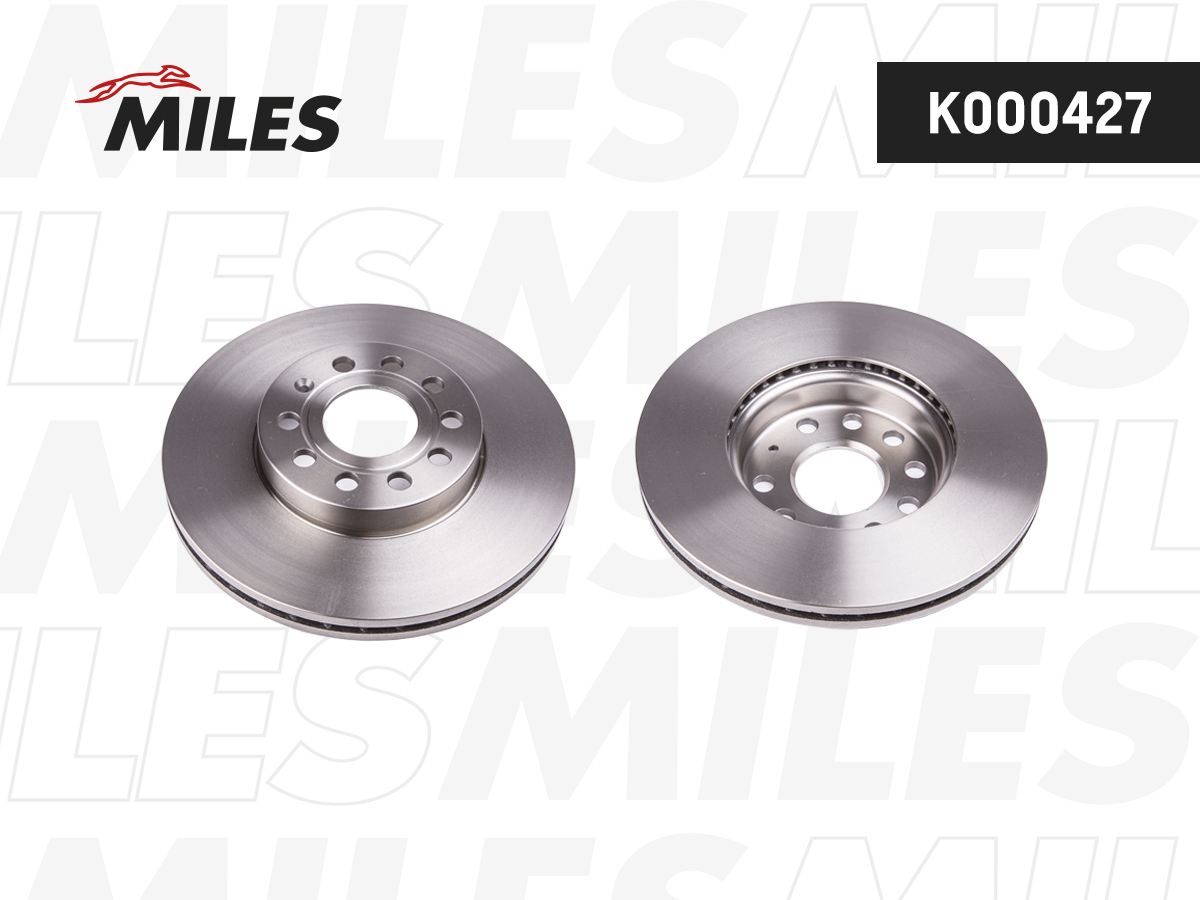 Диск тормозной Audi A3 04-; VW Caddy 04-/G5, Touran 03- передний вентилируемый Miles