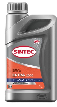 Масло моторное Sintec 15W-40 ExtraLife 2000 API SJ/CF минеральное 1л / 15W40