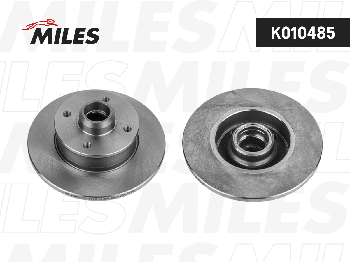 Диск тормозной VW Golf 2/3, Passat, Vento 88-97 1.8/1.8GTi/2.0 задний Miles
