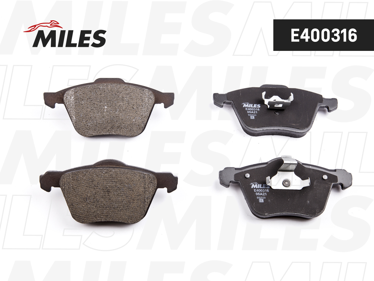 Колодки тормозные Volvo S60/V70/S80/XC70/XC90 98- передние Low-metallic Miles