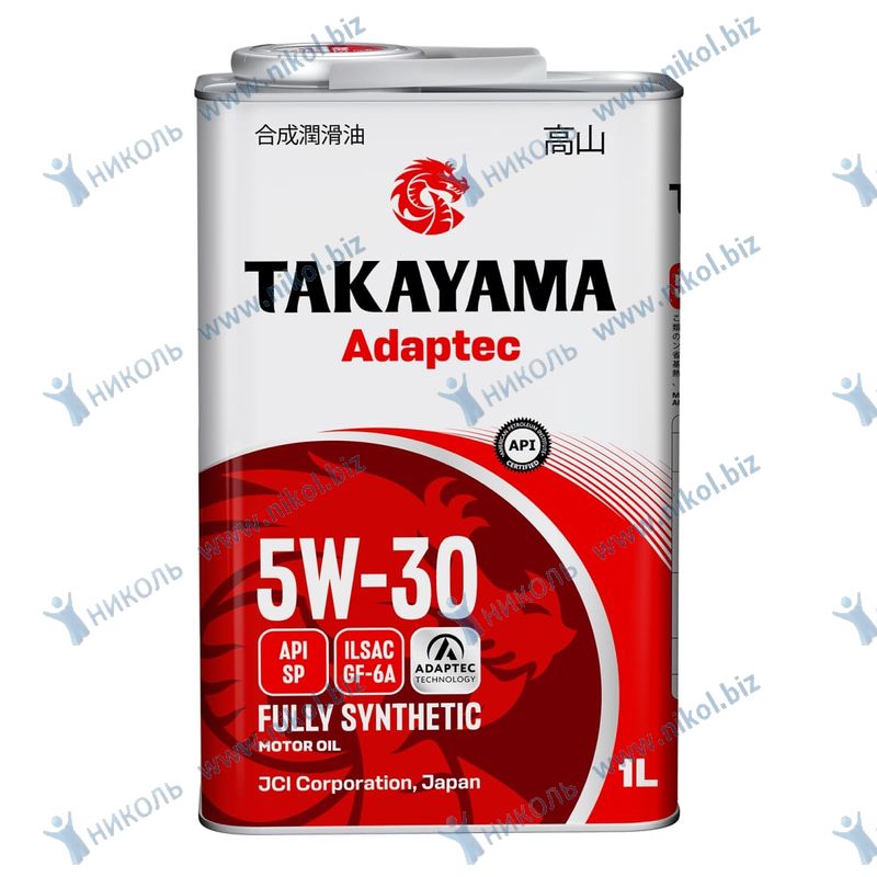 Масло моторное Takayama 5W-30 Adaptec ILSAC GF-6A SP cинтетическое 1л металл 5W30