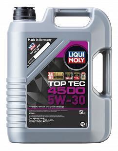 Масло моторное LiquiMoly 5W-30 Top Tec 4500 НС синтетическое C1-08 5л / 5W30